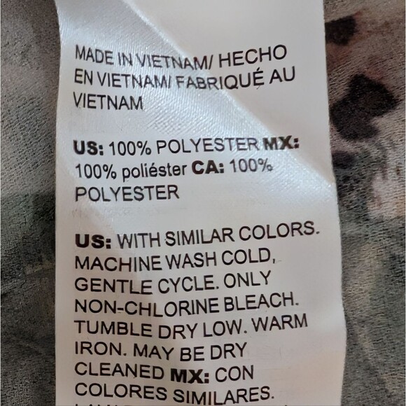 NWT Chico's long line tunic poised blooms shirt woven pattern sheer size XL/16 - Picture 7 of 9